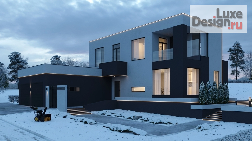 Частная архитектура "Современный двухэтажный дом II" (фото 1)