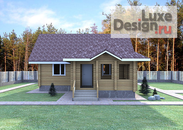 Частная архитектура "Визуализация деревянного дома." (фото 2)