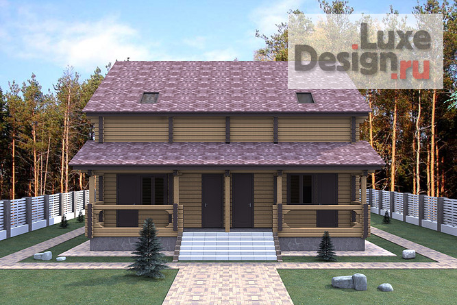 Частная архитектура "Визуализация деревянного дома 3." (фото 1)