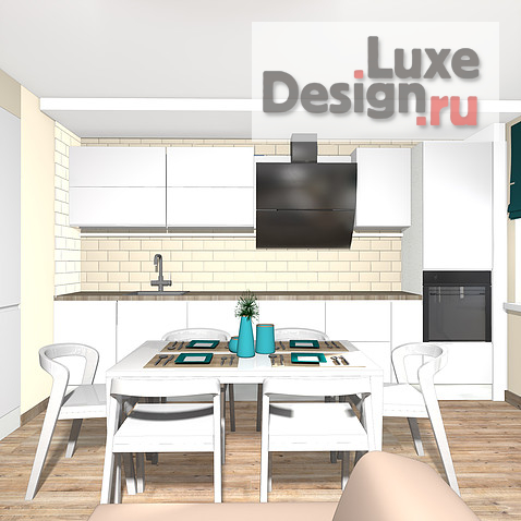 Частная архитектура "кухня-гостиная в квартире" (фото 6)