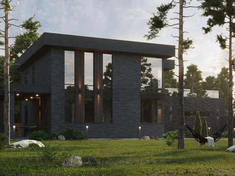 Дизайн интерьера в Ижевске "Двухэтажный дом в стиле Райт"