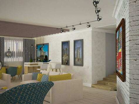 Дизайн интерьера загородного дома в Ижевске "Загородный дом в стиле "лофт""